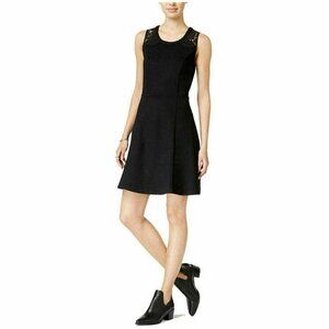 Maison Jules  Lace-Inset Fit Flare Dress XXL